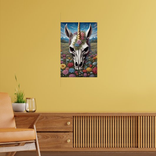 Unicorn Skull Poster (Woonkamer 2)