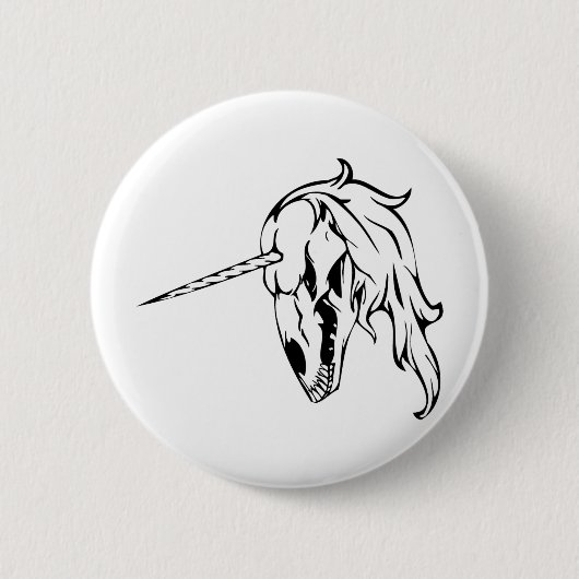 Unicorn Skull Ronde Button 5,7 Cm (Voorkant)