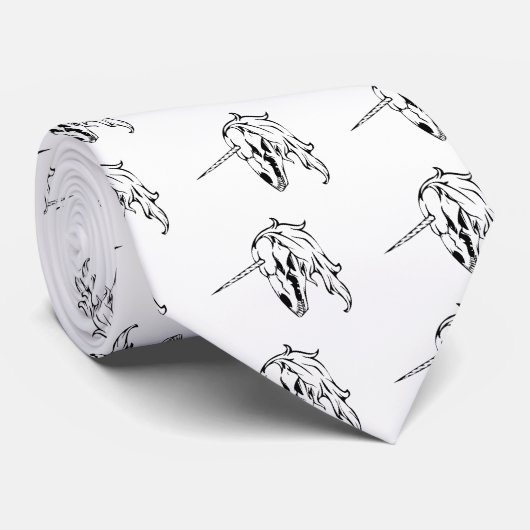 Unicorn Skull Stropdas (Opgerold)