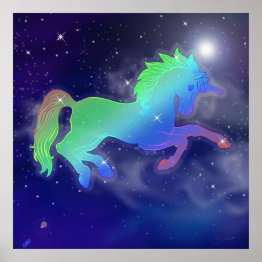Unicorn Sky | STERRENNACHT Poster (Voorkant)