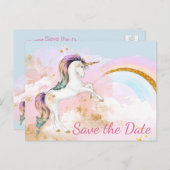 Unicorn Sla de datum Briefkaarten (Voorkant / Achterkant)