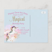 Unicorn Sla de datum Briefkaarten (Achterkant)