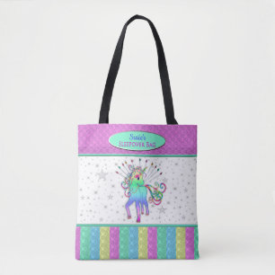 Unicorn slaapzak, naam invoegen tote bag