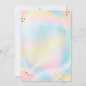 Unicorn Sleepover Kids verjaardagsfeestje uitnodig Kaart (Achterkant)