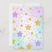 Unicorn Sleepover Party Invitation Slumber Party Kaart (Achterkant)