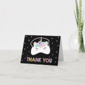 Unicorn Sleepover Slumber Pajama Birthday Party Bedankkaart (Voorkant)