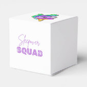 Unicorn Sleepover Squad verjaardagsfeestje Bedankdoosjes (Achterkant)