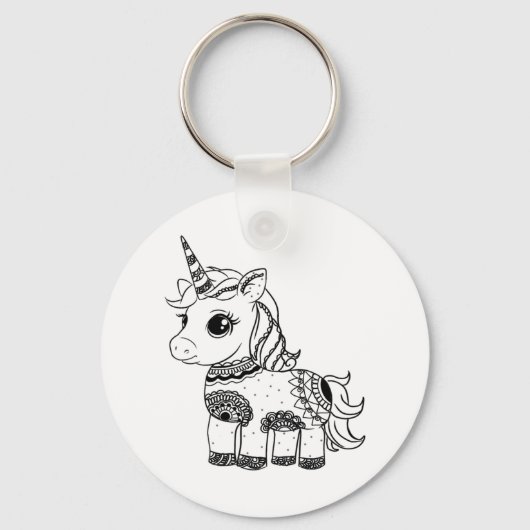 Unicorn Sleutelhanger (Achterkant)