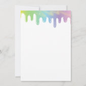 Unicorn Slime Birthday Party Invitation Kaart (Achterkant)