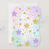 Unicorn Slumber Party Birthday Uitnodiging (Achterkant)