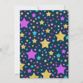 Unicorn Slumber Party Birthday Uitnodiging (Achterkant)