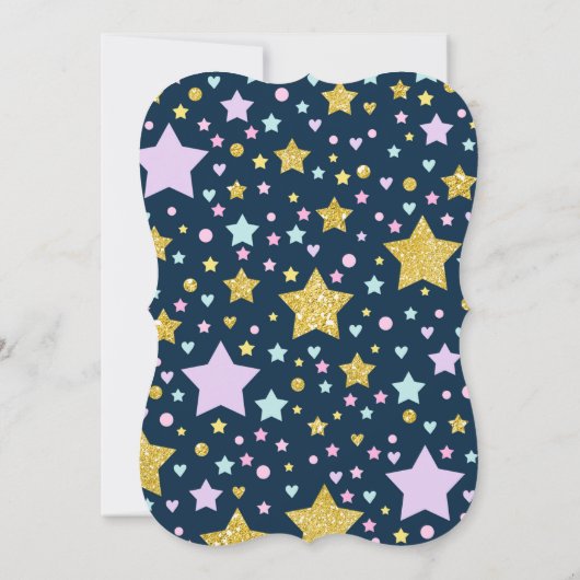 Unicorn Slumber Party Birthday Uitnodiging (Achterkant)