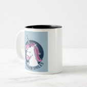 Unicorn Smile Tweekleurige Koffiemok (Voorkant links)