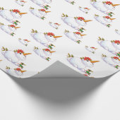 Unicorn Snowman Cadeaupapier (Hoek)