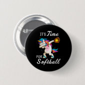 Unicorn Softball Girls Women Softball Ronde Button 5,7 Cm (Voorkant /achterkant)