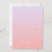 Unicorn Sparkle 1st Birthday Uitnodiging (Achterkant)