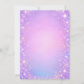 Unicorn Sparkle 6th Birthday  Girl Invitation Kaart (Achterkant)