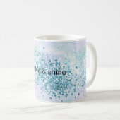 Unicorn Sparkle Aqua Confetti Koffiemok (Voorkant rechts)