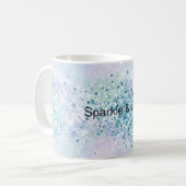 Unicorn Sparkle Aqua Confetti Koffiemok (Voorkant links)