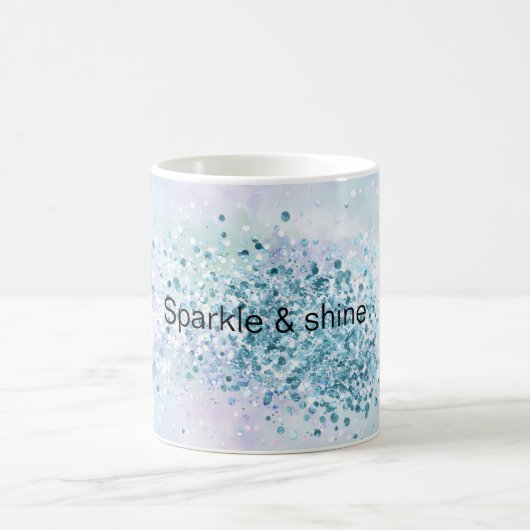 Unicorn Sparkle Aqua Confetti Koffiemok (Center)