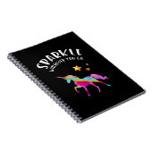 Unicorn - Sparkle. Gezegden. Waterverf Art. Notitieboek (Rechterzijde)