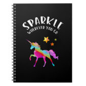 Unicorn - Sparkle. Gezegden. Waterverf Art. Notitieboek (Voorkant)