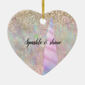 Unicorn Sparkle Keramisch Ornament (Voorkant)