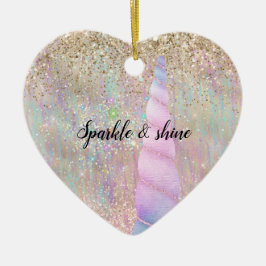 Unicorn Sparkle Keramisch Ornament