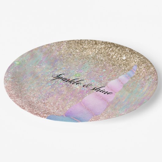 Unicorn Sparkle Papieren Bordje (Gekanteld)