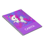 Unicorn Sparkle Personalized Spiral Notitieboek (Rechterzijde)
