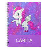 Unicorn Sparkle Personalized Spiral Notitieboek (Voorkant)