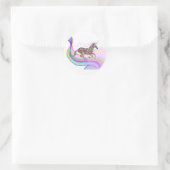 Unicorn sparkle sticker. ronde sticker (Tas)