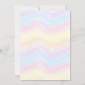 Unicorn Sparkles and Balloons Birthday Invitation Kaart (Achterkant)