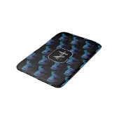 Unicorn Sparkles aqua blue ombre patroon Monogram Badmat (Gekanteld)