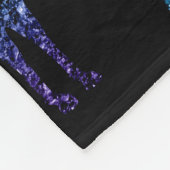 Unicorn Sparkles aqua blue ombre patroon Monogram Fleece Deken (Hoek)