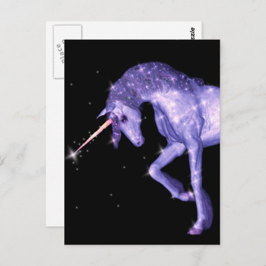 Unicorn Sparkles Briefkaart (Voorkant / Achterkant)