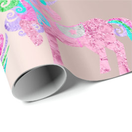 Unicorn Sparkly Glitter Pink Fairly Blush Powder Cadeaupapier