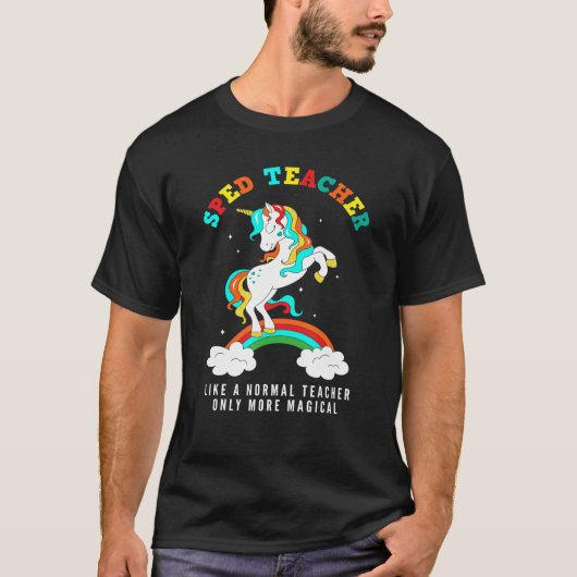 Unicorn Special Education Teacher Special Needs T-shirt (Voorkant)