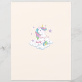 Unicorn spel raden wie regenboog Baby shower (Achterkant)