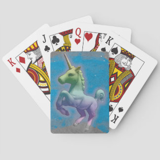 Unicorn-speldenstandaard (blauwe nevel) pokerkaarten