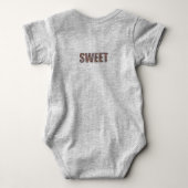 Unicorn Sprinkle Print Pink Baby Bodysuit (Achterkant)