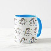 Unicorn Sprinkles Kawaii Cute Coffee Cup Gift Mok (Voorkant rechts)
