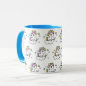 Unicorn Sprinkles Kawaii Cute Coffee Gift Cup Mok (Voorkant links)