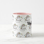 Unicorn Sprinkles Kawaii Cute cup mok (Midden)
