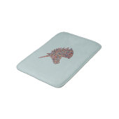 Unicorn Sprinkles Turquoise Bath Mat (Gekanteld)