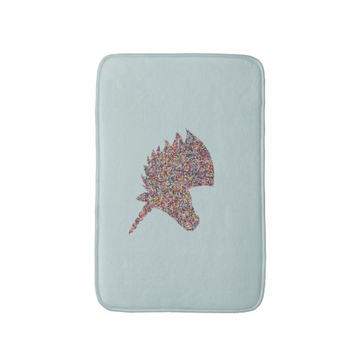 Unicorn Sprinkles Turquoise Bath Mat (Voorkant Verticaal)