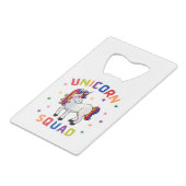 Unicorn Squad Creditkaart Flessenopener (Voorkant Gekanteld)