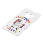 Unicorn Squad Creditkaart Flessenopener (Achterkant Gekanteld)