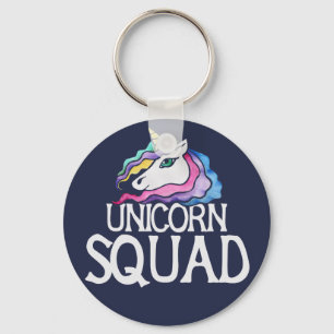 Unicorn Squad Cute retro rainbow Unicorns Art Sleutelhanger