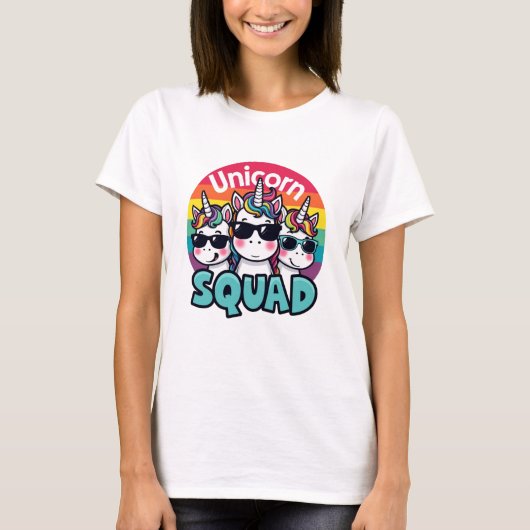 Unicorn Squad Einhorn Einhörner Regenbogen T-shirt (Voorkant)